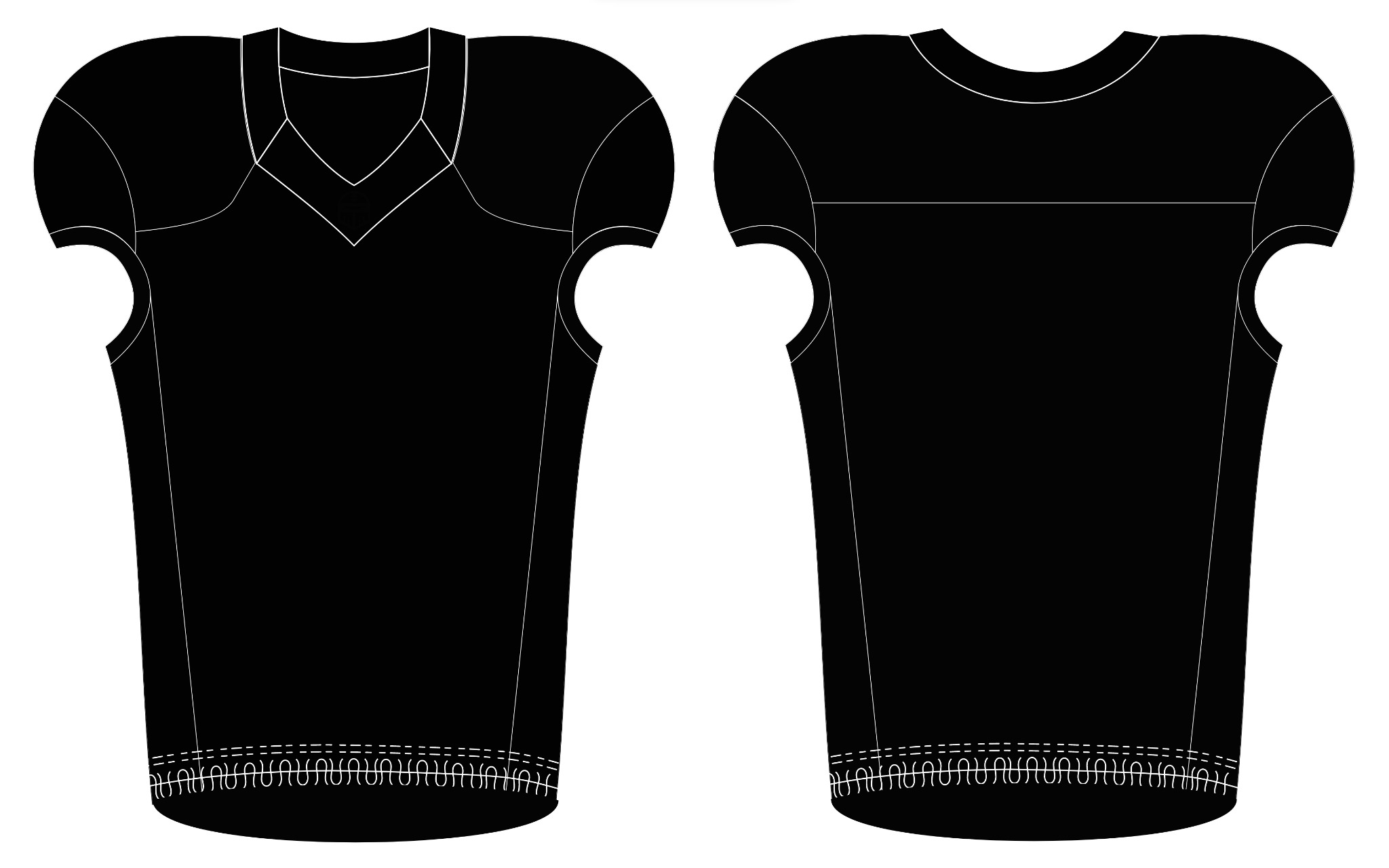 American Football Jersey Art# 206 — front and back style reference