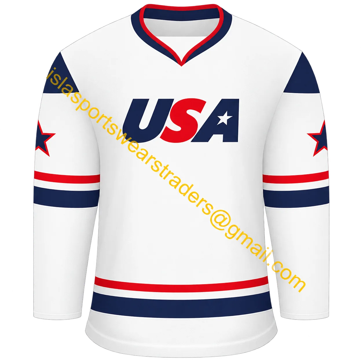 White ice hockey jersey style reference