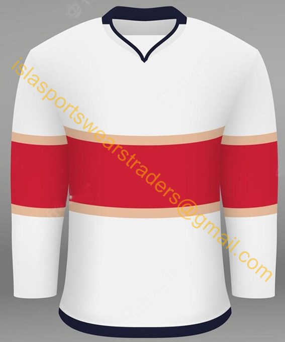 Durable and flexible sublimated jersey for ice hockey teams