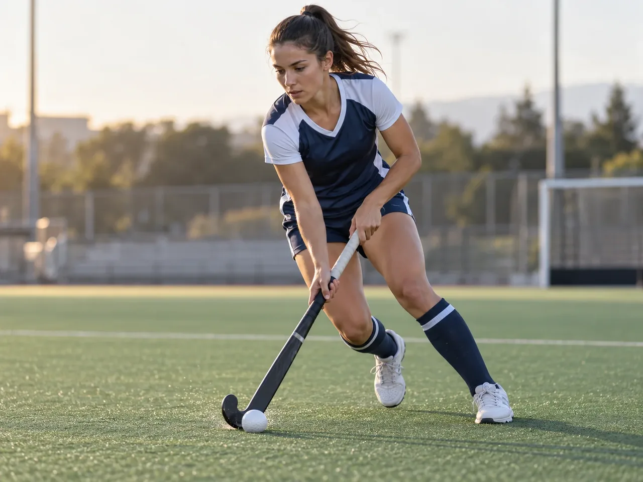 Field Hockey athletes in action