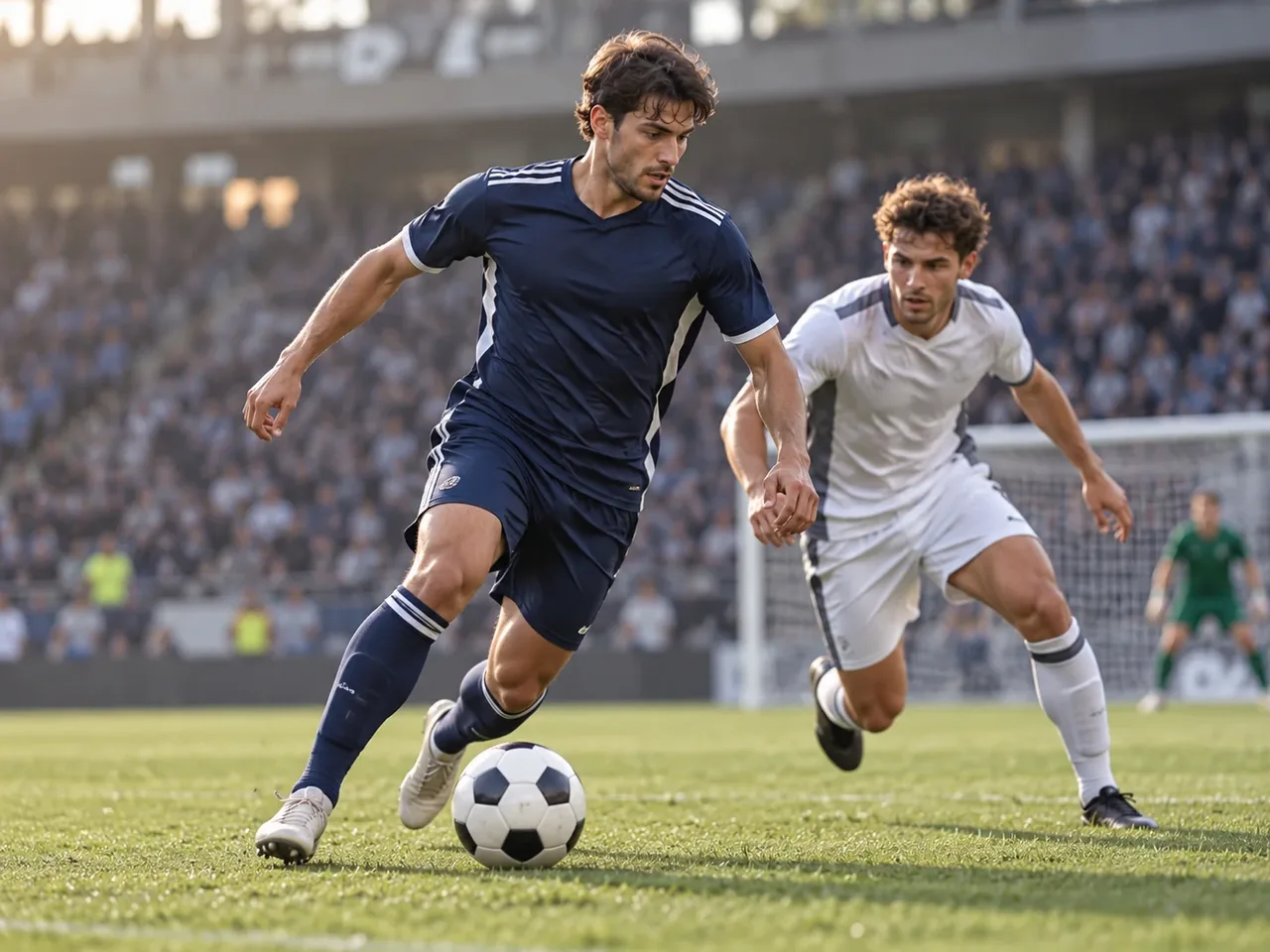 Soccer athletes in action