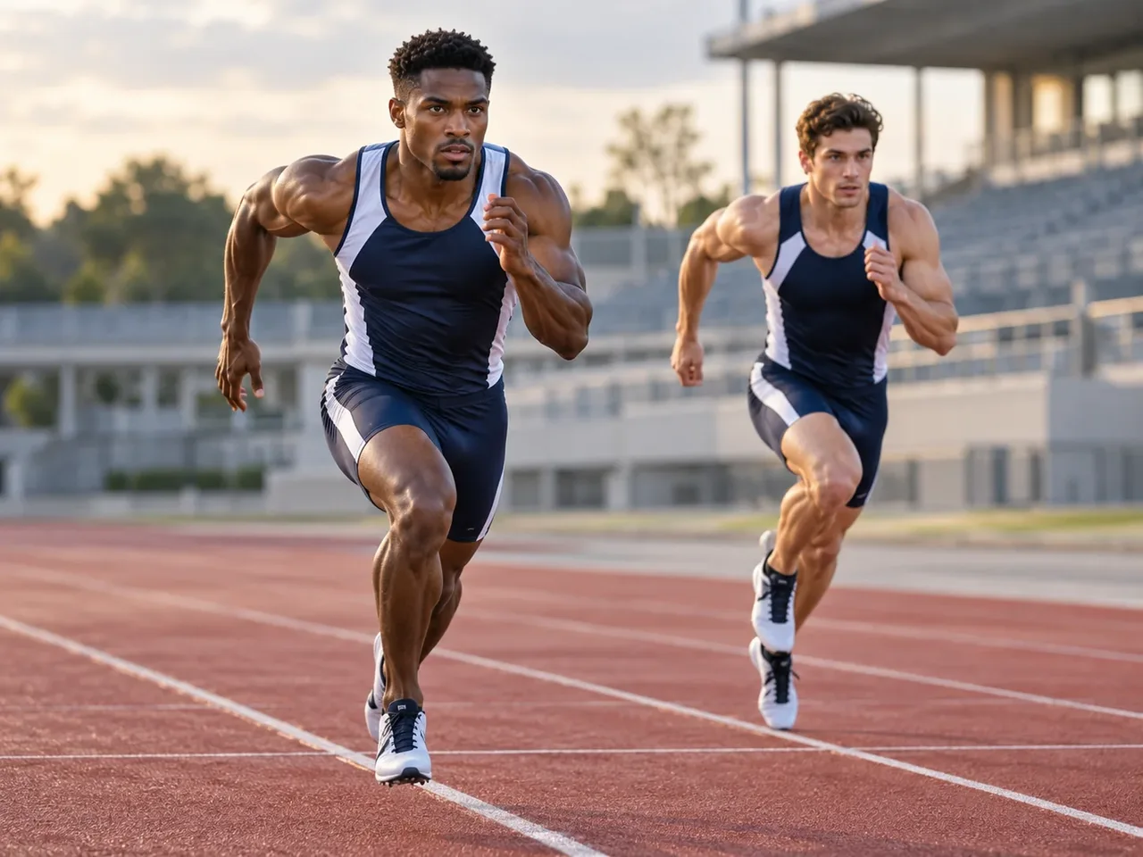Track and Field athletes in action
